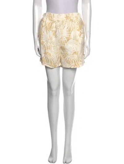 Pre-owned Anine Bing Printed Mini Shorts In Neutral
