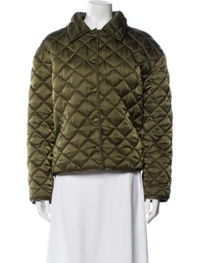 Pre-owned Anine Bing Printed Utility Jacket In Green