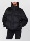 Anine Bing Puffer Jacket Dorian Quilted High Collar In Black