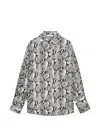 Anine Bing Python Bridget Shirt In Black