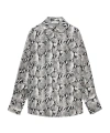 Anine Bing Python Bridget Shirt In Gray