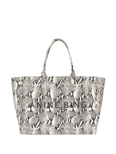 Anine Bing Python-print Tote Bag In Multi