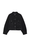 Anine Bing Vintage Black Quincy Jacket In Blue