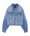 Anine Bing Structured Jacket Chest Pockets Silver Hardware In Blue