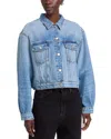 Anine Bing Structured Jacket Chest Pockets Silver Hardware In Blue