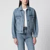 Anine Bing Structured Jacket Chest Pockets Silver Hardware In Blue