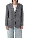 Anine Bing Quinn Blazer In Heather Grey In Gray