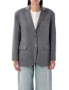 Anine Bing Quinn Blazer In Heather Grey In Gray