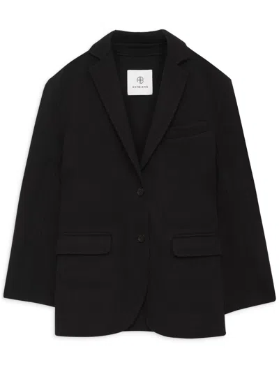 Anine Bing Quinn Blazer Black Cashmere Blend