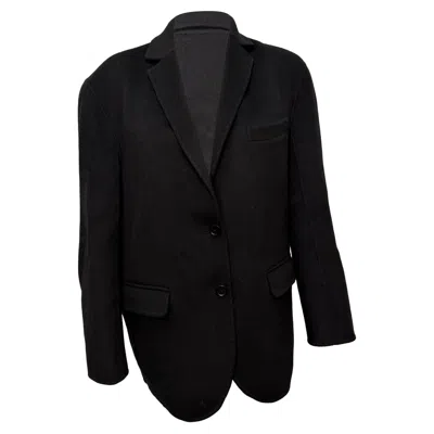 Anine Bing Quinn Blazer In Black Wool