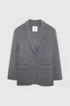 Anine Bing Quinn Blazer In Heather Grey In Grey