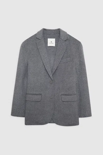 Anine Bing Quinn Blazer In Heather Grey