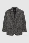 ANINE BING ANINE BING QUINN BLAZER IN SALT AND PEPPER