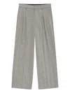 Anine Bing Belen Pants In Grey Polyester In Gray