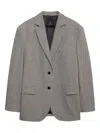 Anine Bing "quinn" Blazer Jacket In Gray