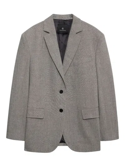 Anine Bing "quinn" Blazer Jacket In Gray
