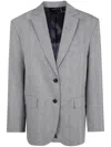 Anine Bing 'quinn' Blazer Jacket In Gray