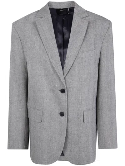Anine Bing 'quinn' Blazer Jacket In Gray