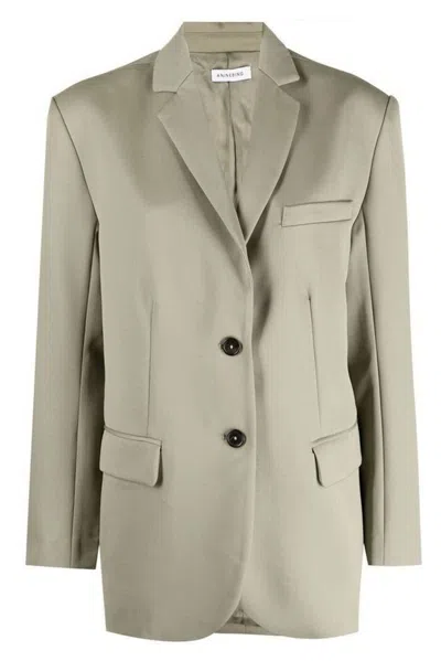 Anine Bing Khaki Quinn Blazer In Green