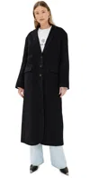 Anine Bing Quinn Notched-lapels Coat In Black