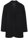 Anine Bing Quinn Single-breasted Wool Blazer