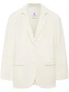 Anine Bing Oversized Wool-cashmere Blazer With Notched Collar In Gold