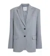 Anine Bing Single-breasted Quinn Blazer In Blue
