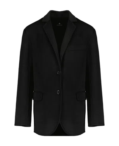 Anine Bing Quinn Single-breasted Blazer In Black