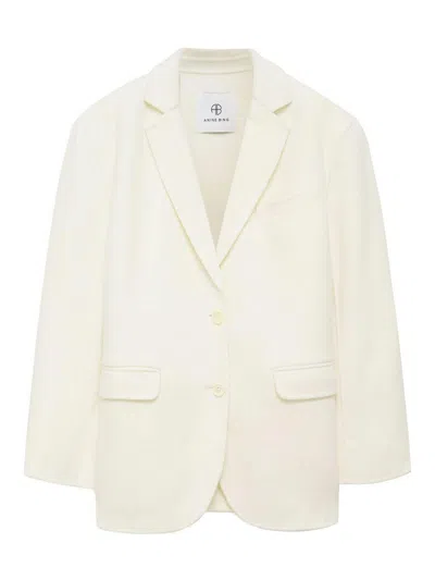 Anine Bing Quinn Single-breasted Blazer In White