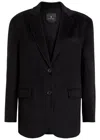 Anine Bing Quinn Wool And Cashmere-blend Blazer In Black