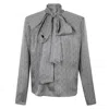 Anine Bing Rachel Batwing Sleeved Top In Gray