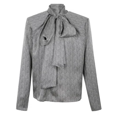 Anine Bing Rachel Batwing Sleeved Top In Gray
