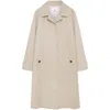 Anine Bing Randy Cotton Trench Coat In Beige