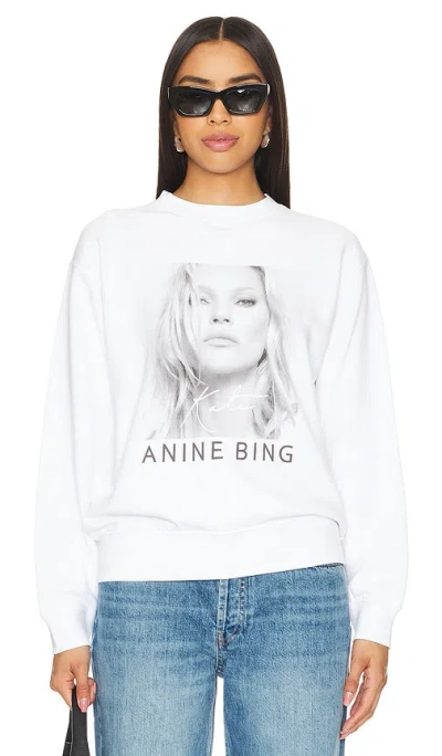 Anine Bing Ramona Kate Moss Sweatshirt In 白色