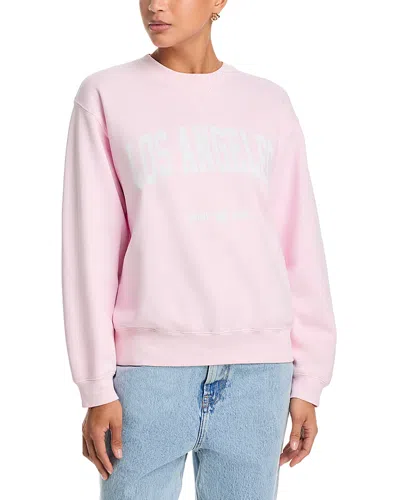 Anine Bing Spencer Sweatshirt In Pink