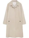 Anine Bing Randy Cotton Trench Coat In Neutrals