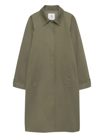 Anine Bing Randy Trench Coat In Green