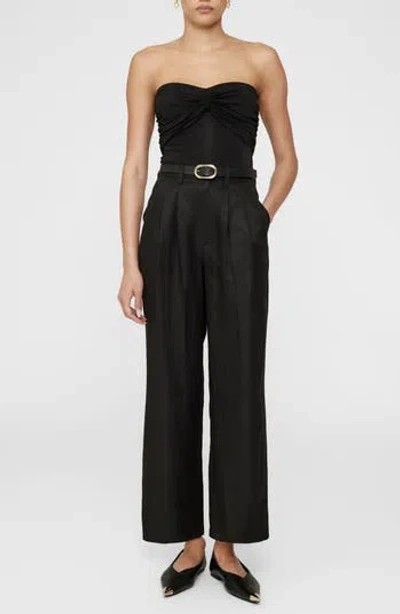 Anine Bing Ravine Strapless Bodysuit In Black