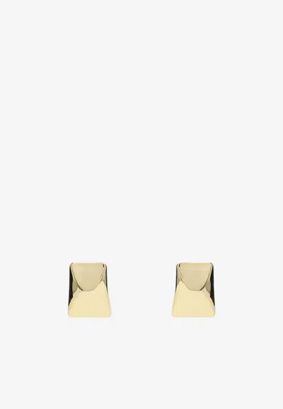 ANINE BING RECTANGULAR CURVED EARRINGS