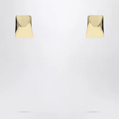 ANINE BING ANINE BING  RECTANGULAR CURVED GOLD EARRINGS