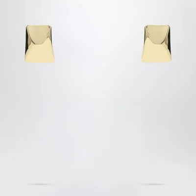 ANINE BING ANINE BING RECTANGULAR CURVED GOLD EARRINGS
