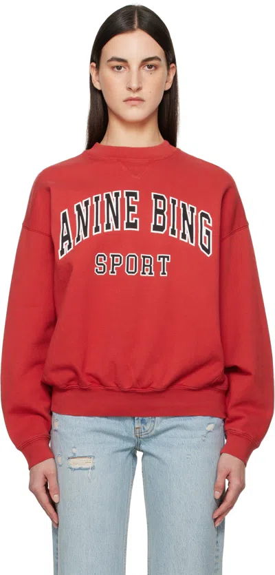 ANINE BING RED JACI SWEATSHIRT