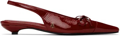 Anine Bing Zoey Slingback Pumps In Red