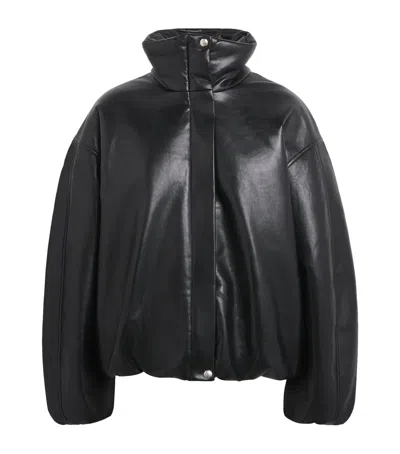 Anine Bing Regenerated Leather Cyrus Jacket In Black