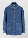 Anine Bing Relaxed Fit Jacket Patch Pockets In Blue