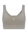 Anine Bing Renae Logo-embroidered Sports Bra In Gray