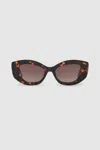 Anine Bing Rennes Round Acetate Sunglasses In Tortoise