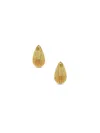 Anine Bing Ribbed Drop Earrings In 14k Gold Plated Brass In Gold