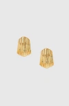 Anine Bing Ribbed Earrings In Gold In Gold