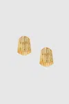 Anine Bing Ribbed Earrings In Gold In 14k Gold